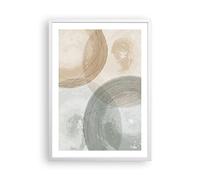 ARTTOR Moderno Cuadros Decorativo 50x70cm Poster da Parete Acuarela Ruedas Pastel Cuadros Pared Imágenes Póster Marco Blanco Decoracion Salon Dormitorio Cocina Wall Art Prints Decor - P2WPA50x70-4842