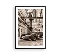 ARTTOR Moderno Cuadros Decorativo 50x70cm Poster da Parete Fórmula 1 Carrera Retro Cuadros Pared Imágenes Póster Marco Negro Decoracion Salon Dormitorio Cocina Wall Art Prints Decor - P2BPA50x70-4918