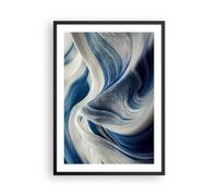 ARTTOR Moderno Cuadros Decorativo 50x70cm Poster da Parete Pintar Ola 3D Cuadros Pared Imágenes Póster Marco Negro Decoracion Salon Dormitorio Cocina Wall Art Prints Decor - P2BPA50x70-5626