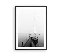 ARTTOR Moderno Cuadros Decorativo 50x70cm Poster da Parete Velero Puerto Lago Cuadros Pared Imágenes Póster Marco Negro Decoracion Salon Dormitorio Cocina Wall Art Prints Decor - P2BPA50x70-6049
