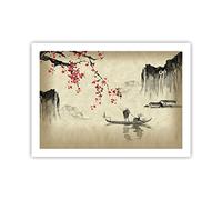 ARTTOR Moderno Cuadros Decorativo 70x50cm Poster de Pared Flor Cerezas Japón Cuadros Pared Imágenes Póster Sin Marco Decoracion Salon Dormitorio Cocina Wall Art Prints Decor P2XAA70x50-5020