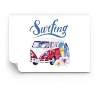 ARTTOR Papel pintado de papel no tejido Standard - acuarela tablas de surf palma árboles - 200x140 cm - Fotomurales Decorativos Papel tapiz fotográfico Dormitorio Para la sala - WF1AA200x140-3112