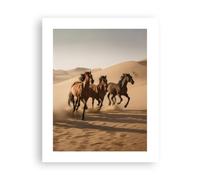 ARTTOR Poster da Parete Póster Sin Marco 40x50cm Caballos Desierto Dunas Moderno Cuadros Decorativo Cuadros Pared Imágenes Decoracion Salon Dormitorio Cocina Wall Art Prints Decor - P2XPA40x50-5818