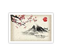 ARTTOR Poster de Pared Acuarela Asia Paisaje Póster Sin Marco 91x61cm Moderno Cuadros Decorativo Decoracion Salon Dormitorio Cocina Cuadros Pared Imágenes Wall Art Prints Decor P2XAA91x61-4513