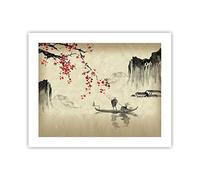 ARTTOR Poster de Pared Póster Sin Marco 50x40cm Flor Cerezas Japón Moderno Cuadros Decorativo Cuadros Pared Imágenes Decoracion Salon Dormitorio Cocina Wall Art Prints Decor P2XAA50x40-5020