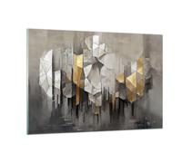 ARTTOR Vidrio Decorativo 120x80cm Moderno Horizontal Abstracto Arte - 5644 | Decoración Abstracción Cuadro sobre Vidrio Grande Arte mural Dormitorio Cuadros de Pared Impresión en Cristal ARTTOR