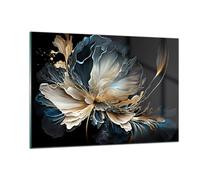ARTTOR Vidrio Decorativo 120x80cm Moderno Horizontal Botánica Flores - 5766