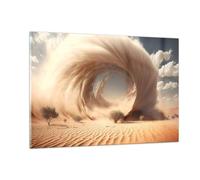 ARTTOR Vidrio Decorativo 120x80cm Moderno Horizontal Paisajes - 5710 | Arena Desierto Y Cuadro sobre Vidrio Grande Arte mural Dormitorio Cuadros de Pared Impresión en Cristal Glasprint ARTTOR
