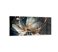 ARTTOR Vidrios decorativos 100x40cm Cuadro Sobre Vidrio Moderno Flor Botánica Arte Deco Grande Cocina Cuadros Pared Impresiones Decoracion Salon Impresión en Cristal Wall Art Prints GAB100x40-5766