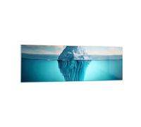 ARTTOR Vidrios decorativos 160x50cm Cuadro Sobre Vidrio Moderno Iceberg Agua Glaciar Grande XXL Cocina Cuadros Pared Impresiones Decoracion Salon Impresión en Cristal Wall Art Prints GAB160x50-5733