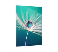 ARTTOR Vidrios decorativos 50x70cm Cuadro Sobre Vidrio Moderno planta naturaleza Dormitorio Cocina Cuadros Pared Impresiones Decoracion Salon Impresión en Cristal Wall Art Prints Decor GPA50x70-3991