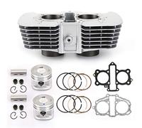 Artudatech Kit de Cilindro y pistón Kit de Cilindro Cylinder Piston, Rings, Gaskets Kit Fit for Honda CB 250 CA 250 CMX 250 Rebel 96-15 Standard Bore 53mm