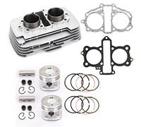 Artudatech Kit de pistón de cilindro de motocicleta, Cylinder Piston Rings Gaskets Kit de juntas para Hon-da Rebel CA 250 CMX 250 1996-2015 Motorbike Pistons & Rings