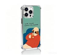 Artudatech Live an Optimistic Life Four-Corner airbags Anti-Fall Phone Case for iPhone 14 Plus