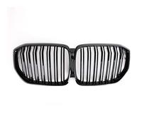 Artudatech Parrilla del Parachoques Delantero Gloss Black Dual Fin Apto para BMW X5 G05 2018-2021 (No Logo)