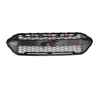 Artudatech Parrilla del parachoques delantero Gloss Black Front Bumper Grille Fit for Ford Transit Custom Trail 2018-2023 3LED