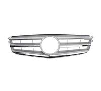 Artudatech Parrilla frontal para el parachoques de coche para Mercedes Benz Clase C W204 con emblema LED C300/C350 08-14, cromado