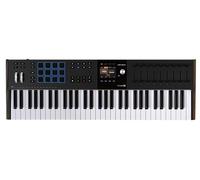 Arturia KeyLab 61 MK3 Black, teclado c/controlador MIDI producción, paq. software todo-en-1-61 teclas, 9 codificadores, 9 faders, 1 rueda modulación, 1 rueda inflexión tono, 12 almohadillas - Negro