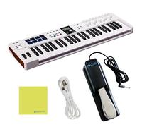 Arturia KeyLab Essential MK3 - Teclado de 49 teclas, controlador de teclado MIDI con pedal de sostenimiento, cable USB, paño de pulido, software de grabación de música incluido, piano MIDI para