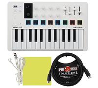 Arturia MiniLab 3 Hybrid MIDI Keyboard Controller Bundle with Pig Hog MIDI Cable & Liquid Audio Polishing Cloth (3 artículos)
