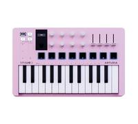 Arturia MiniLab - Controlador de teclado MIDI USB de 3 a 25 teclas con 8 almohadillas de batería multicolor, 8 perillas y software de producción musical incluido, cuarzo rosa