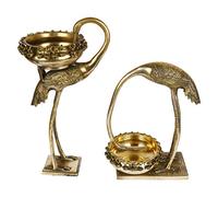 Artvarko Urli Love Couple - Cuenco decorativo de latón para flores flotantes y velas de té, color dorado, 43 cm