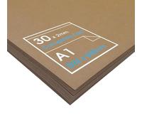 Artway - Cartón corrugado para modelismo de 2 mm - Superficies exteriores laminadas de papel kraft de 300 g/m² - 30 hojas de tamaño A1