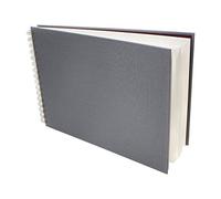 Artway - Cuaderno de dibujo A4 encuadernado en espiral - Apaisado - 60 Caras/30 Páginas de Papel de 240gsm - Cuaderno de bocetos gris de tapa dura
