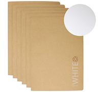 Artway - Cuaderno de tapa blanda - Papel cartridge blanco/papel de estraza con tapas de papel de estraza - Reciclado - 130 gsm - 14 hojas - A4 - papel blanco - pack de 6