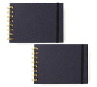 Artway Indigo - Bloc de Dibujo con Espiral - Hecho a Mano - Apaisado A6 - Pack de 2