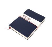 Artway Indigo Doodle - Diario/Libro de Notas de Cuero Azul Marino - 175mm x 125mm - 164 Caras/82 Páginas de Papel de Cartulina de 150gsm