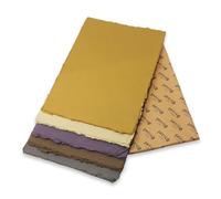 Artway Indigo - Papel de Algodón A4 - Papel Artesanal de Color/100% Algodón - 220 gsm a 250 gsm Textura Suave - Paquete Mixto A4 de 5 Colores x 25 Hojas