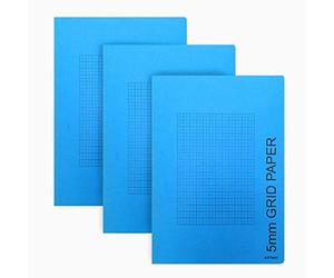 Artway - Pack de 3 cuadernos de tamaño A4 - Cuadricula de 5 mm