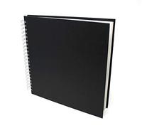 Artway Studio - Cuaderno de Dibujo Cuadrado Encuadernado en Espiral - 285mm - 96 Caras/48 Páginas de Papel de 170 gsm - Cuaderno de Dibujo Negro de Tapa Dura