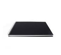 Artway Studio - Cuaderno de bocetos de acuarela A3 encuadernado en espiral - Paisaje - 48 caras/24 páginas de papel de acuarela de 300 g/m² (35% algodón) - Cuaderno de bocetos negro de tapa dura