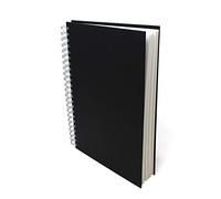 Artway Studio - Cuaderno de dibujo A4 encuadernado en espiral - Retrato - 96 Caras/48 Páginas de papel de 170 gsm - Cuaderno de dibujo negro de tapa dura