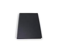 Artway Studio - Cuaderno de Dibujo A4 Tarjetas Negras Encuadernado en espiral - 60 Caras/30 Páginas de Cartulina Negra Reciclada de 270gsm - Cuaderno de Dibujo Negro de Tapa Dura