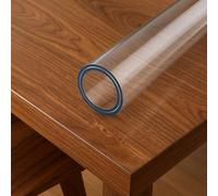 Artwelt Mantel Transparente Lámina de Mesa 2.0mm Impermeable Lavable Anti-Manchas Policloruro de Vinilo para Exterior y Cocina Lámina de Protección de Mesa Tamaño Deseado (110cm X 100cm)