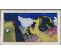 ARTXLXXBN Famoso Lienzo Imagen Art Cuadro Lienzo con il cavallo giallo di Vasilij Kandinskij para la Decoración del Hogar de la Oficina 60x90cm