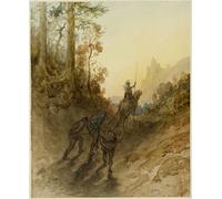 ARTXLXXBN Famoso Lienzo Imagen Art Cuadro Lienzo i giganti vengono catturati da Gustave Dore para la Decoración del Hogar de la Oficina 60x90cm