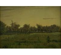 ARTXLXXBN Famoso Lienzo Imagen Art Cuadro Lienzo il prato vicino alla casa dll'artistas a Farimagsvej fuori Copenaghen di Vilhelm Kyhn para la Decoración del Hogar de la Oficina 60x90cm