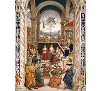 ARTXLXXBN Famoso Lienzo Imagen Art Cuadro Lienzo No Pope Pius Ii At the Congress of Mantua by Bernardino Di Betto Pinturicchio para la Decoración del Hogar de la Oficina 60x90cm