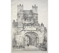 ARTXLXXBN Famoso Lienzo Imagen Art Cuadro Lienzo una serie di antichi edifici e case rurali di Samuel Prout para la Decoración del Hogar de la Oficina 60x90cm