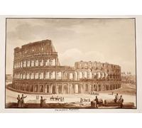 ARTXLXXBN Famoso Lienzo Imagen Art Cuadro Lienzo View of the Colosseum During Restoration by Agostino Tofanelli para la Decoración del Hogar de la Oficina 60x90cm