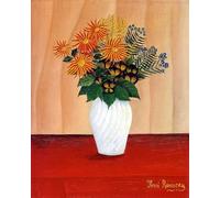 ARTXLXXBN Famoso Murales Pared Lienzos De Animales Bouquet di fiori di Henri Rousseau para la Decoración del Hogar del Dormitorio 60x90cm