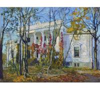 ARTXLXXBN Famoso Murales Pared Lienzos De Animales la Casa principesca in autunno di Stanislav Zhukovsky para la Decoración del Hogar del Dormitorio 60x90cm