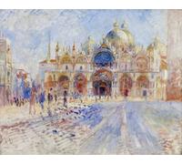 ARTXLXXBN Famoso Murales Pared Lienzos De Animales la Piazza San Marco Venezia di Pierre Auguste Renoir para la Decoración del Hogar del Dormitorio 60x90cm