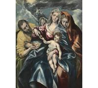 ARTXLXXBN Famoso Murales Pared Lienzos De Animales la Sacra Famiglia con Maria Maddalena di El Greco para la Decoración del Hogar del Dormitorio 60x90cm