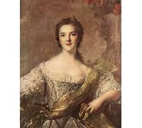 ARTXLXXBN Famoso Murales Pared Lienzos De Animales Madame Victoire di Jean Marc Nattier para la Decoración del Hogar del Dormitorio 60x90cm