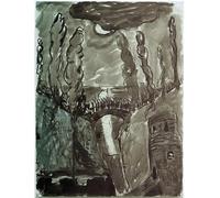 ARTXLXXBN Famoso Murales Pared Lienzos De Animales Mondlandschaft di Marianne Von Werefkin para la Decoración del Hogar del Dormitorio 60x90cm